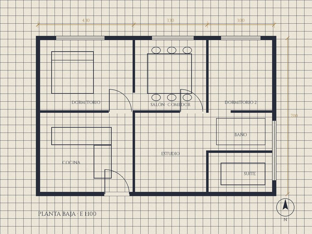 Plano de una vivienda